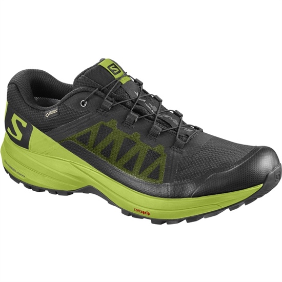 Men's Salomon XA ELEVATE GTX Trail Running Shoes Black / Dark Green | MHDFOL-413