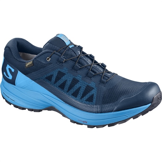 Men's Salomon XA ELEVATE GTX Trail Running Shoes Navy / Blue | RHSEAF-039