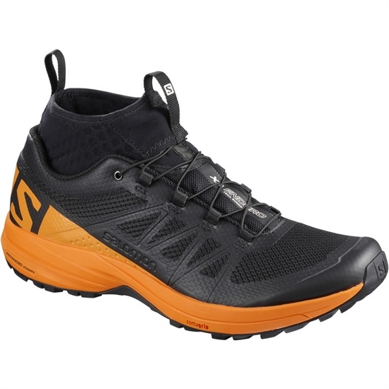 Men's Salomon XA ENDURO Trail Running Shoes Black / Orange | YSLDVG-437