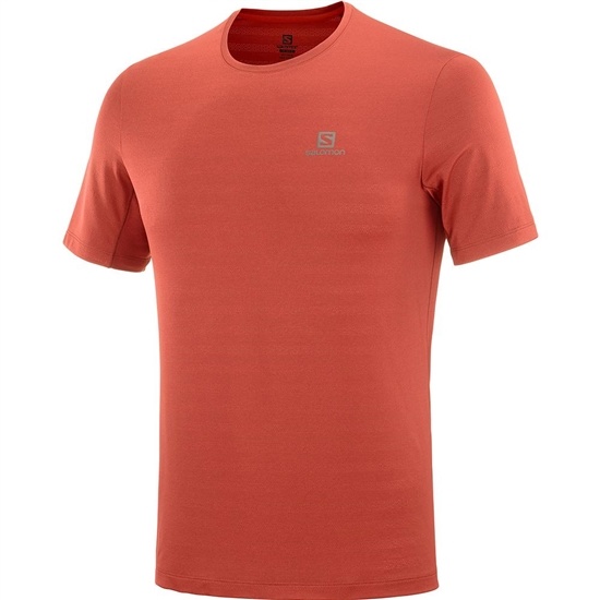Men's Salomon XA M T Shirts Red | QEUGKF-238