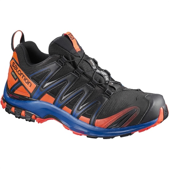 Men's Salomon XA PRO 3D GTX LTD Trail Running Shoes Black / Orange / Blue | OWPTLR-109