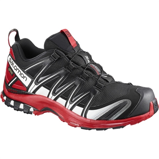Men's Salomon XA PRO 3D GTX Trail Running Shoes Black / Red | TCSJLV-916