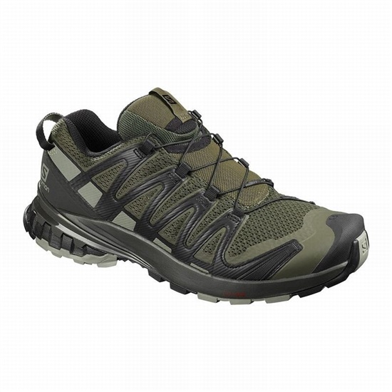Men's Salomon XA PRO 3D V8 Hiking Shoes Olive | AXTCPO-074
