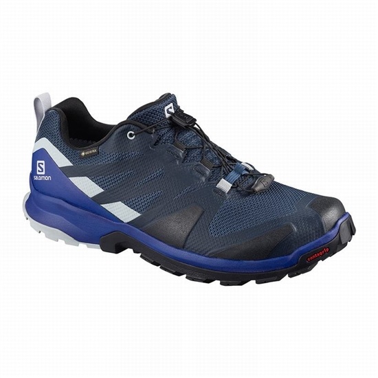 Men's Salomon XA ROGG GTX Hiking Shoes Navy / Black | ABPXVW-921