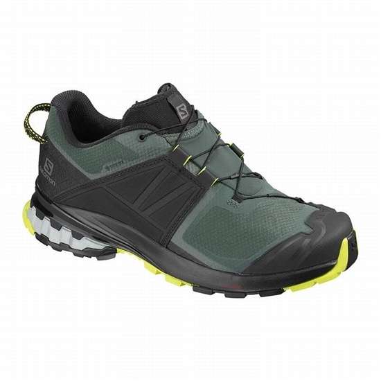 Men's Salomon XA WILD GORE-TEX Trail Running Shoes Black / Rose | MPDKXF-906