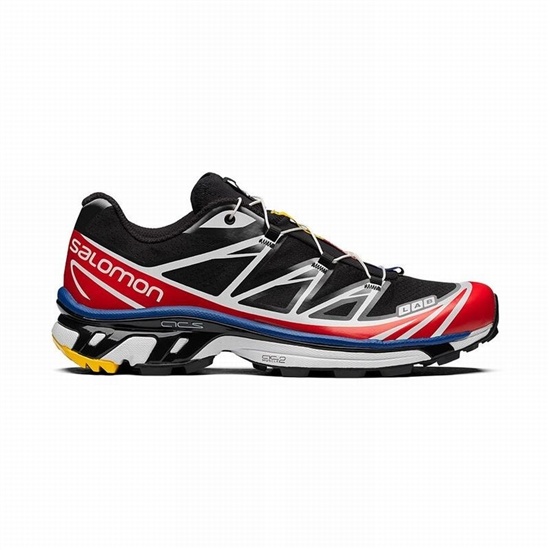 Men's Salomon XT-6 RACING Trail Running Shoes Black / White | YWASTH-763