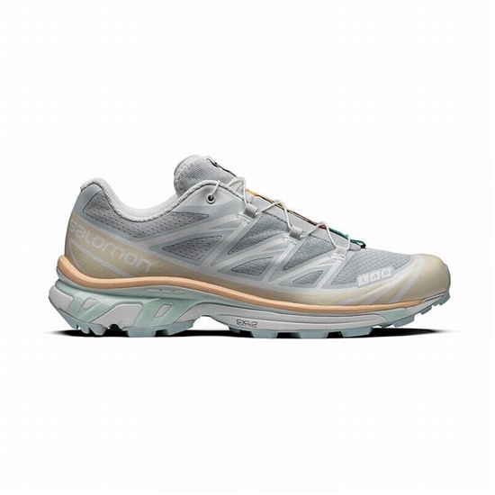 Men's Salomon XT-6 Trail Running Shoes Grey / Blue | TWARJP-628