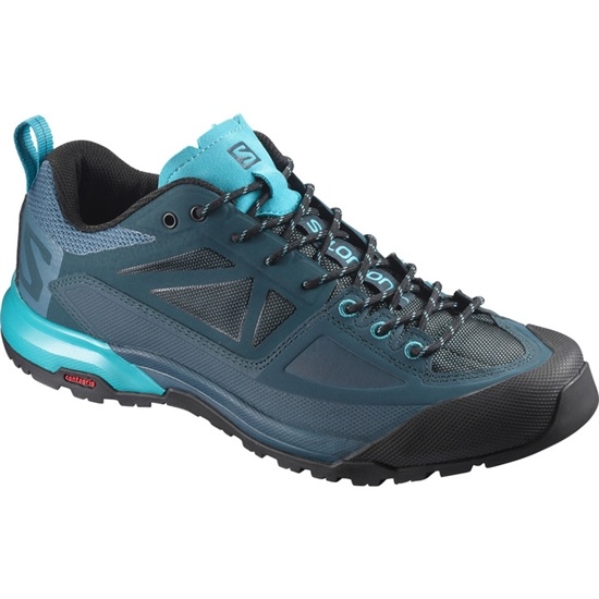 Men's Salomon X ALP SPRY W Hiking Boots Deep Blue / Black | TFZLAH-598