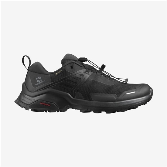 Men's Salomon X RAISE GORE-TEX Hiking Shoes Black | EYNMJD-759