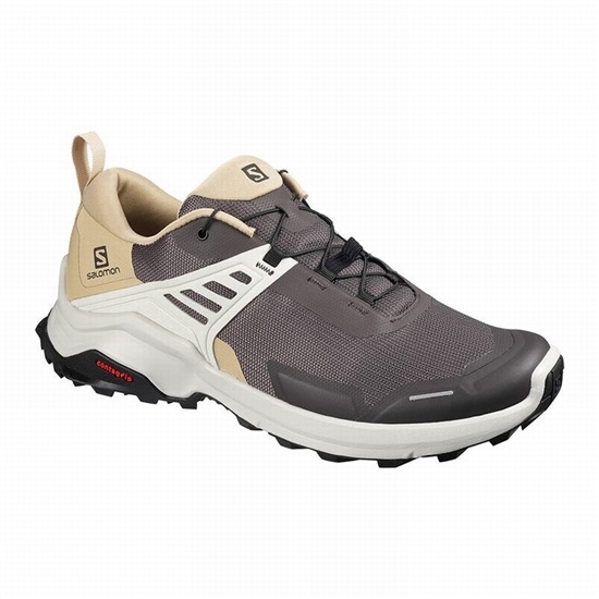 Men's Salomon X RAISE Hiking Shoes Chocolate | SROVLE-705