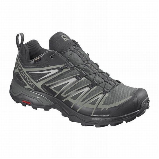 Men's Salomon X ULTRA 3 GORE-TEX Hiking Shoes Grey | RJYKFC-481