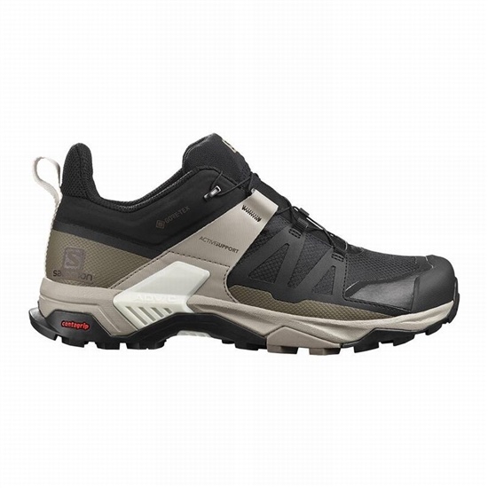 Men's Salomon X ULTRA 4 GORE-TEX Hiking Shoes Black | WYMJAQ-921