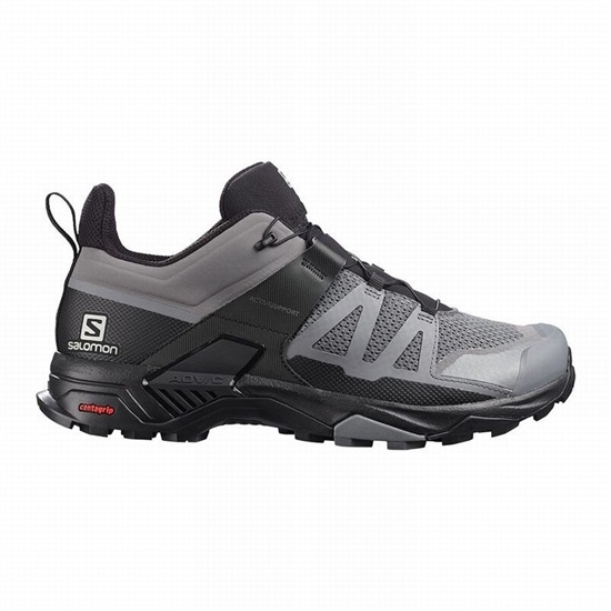 Men's Salomon X ULTRA 4 Hiking Shoes Black | ZRQOHC-804