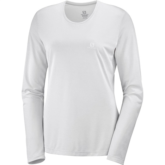 Women's Salomon AGILE LS W Long Sleeve T Shirts Light Grey | MHELYJ-297