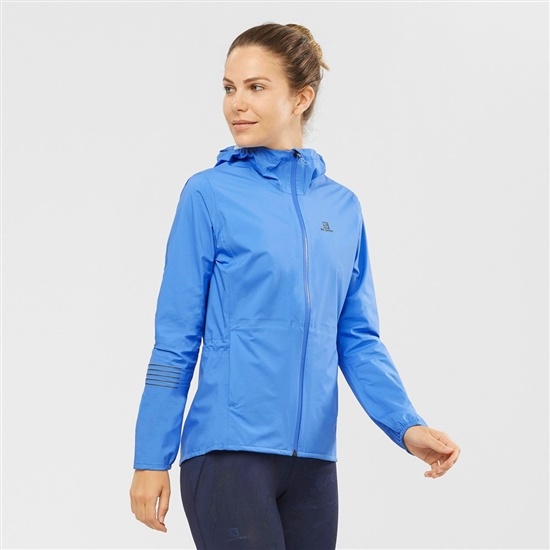 Women's Salomon BONATTI WATERPROOF Jackets Blue | 1760XYPOD