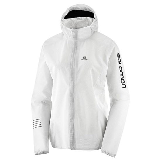 Women's Salomon LIGHTNING RACE WP JKT W Jackets White | VDFHGM-831