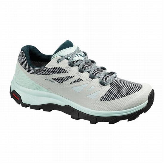 Women's Salomon OUTLINE GORE-TEX Hiking Shoes Blue | RHPMGL-163