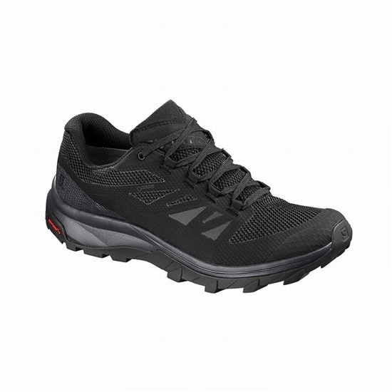 Women's Salomon OUTLINE GORE-TEX Hiking Shoes Black | RPSQDO-650