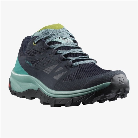 Women's Salomon OUTLINE GTX Trail Running Shoes Navy | 6153RTCXA