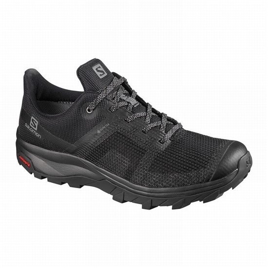Women's Salomon OUTLINE PRISM GORE-TEX Hiking Shoes Black | KIJUPZ-907