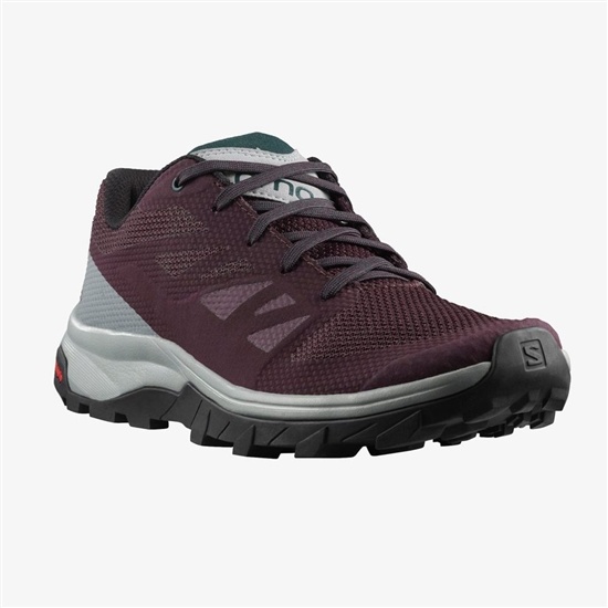 Women's Salomon OUTLINE Trail Running Shoes Burgundy | 7850BYUIJ