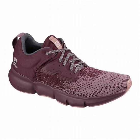 Women's Salomon PREDICT SOC W Road Running Shoes Burgundy / Dark Red | OBNRAC-702
