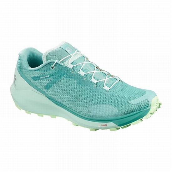 Women's Salomon SENSE RIDE 3 W Trail Running Shoes Turquoise / Green | 0652VHBLA