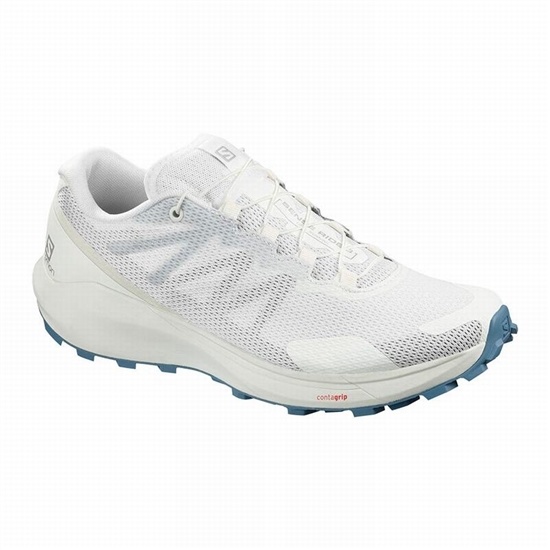 Women's Salomon SENSE RIDE 3 W Trail Running Shoes White | 4082USJQI