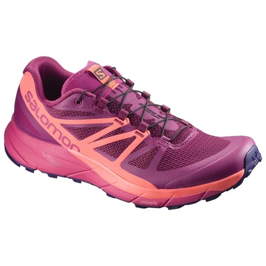 Women's Salomon SENSE RIDE W Trail Running Shoes Purple / Orange | 5834QNWKV