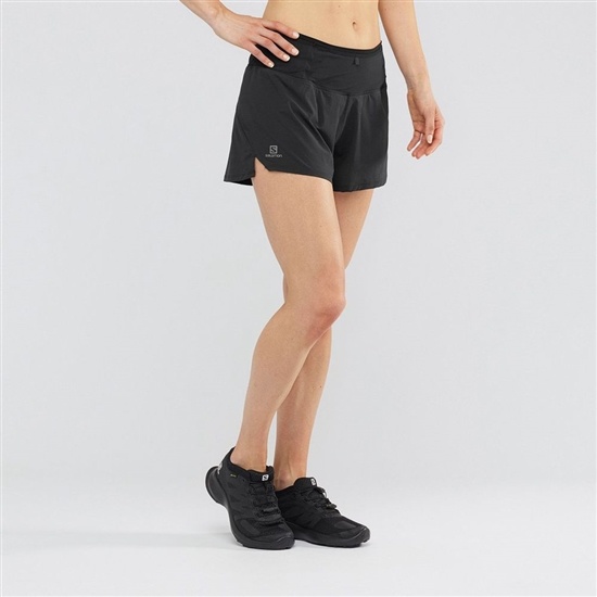 Women's Salomon SENSE Shorts Black | DJLUFO-629