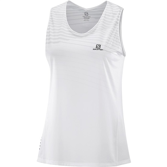 Women's Salomon SENSE W T Shirts White | MGWAFY-716