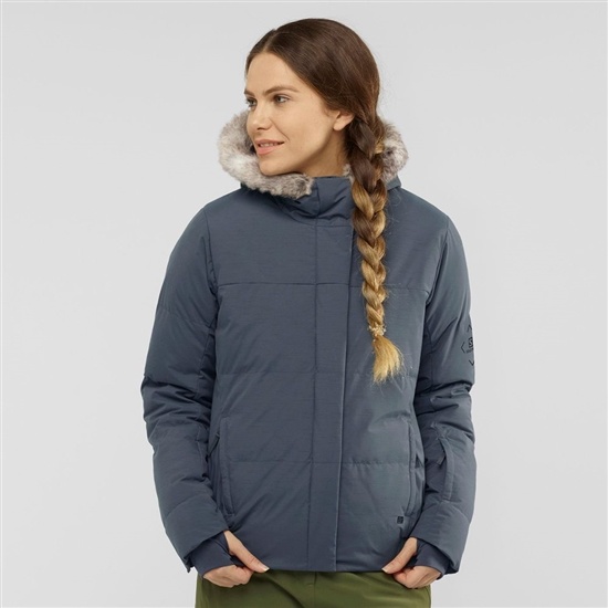 Women's Salomon SNUGGLY WARM W Ski Jackets Grey | PUHSMG-571