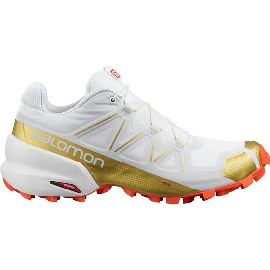 Women's Salomon SPEEDCROSS 5 GTS W Trail Running Shoes White | 1974LIMDA