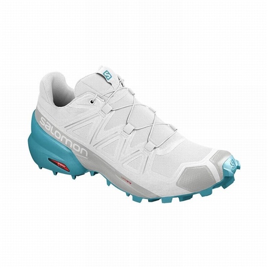 Women's Salomon SPEEDCROSS 5 Trail Running Shoes White | 7801ZVWLB