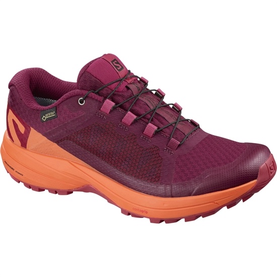 Women's Salomon XA ELEVATE GTX W Trail Running Shoes Dark Red / Orange | 8364FNOKJ