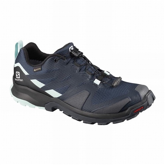 Women's Salomon XA ROGG GTX W Trail Running Shoes Navy / Black | 8527RGXUQ