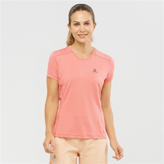 Women's Salomon XA W Short Sleeve T Shirts Coral | VPEXFO-628