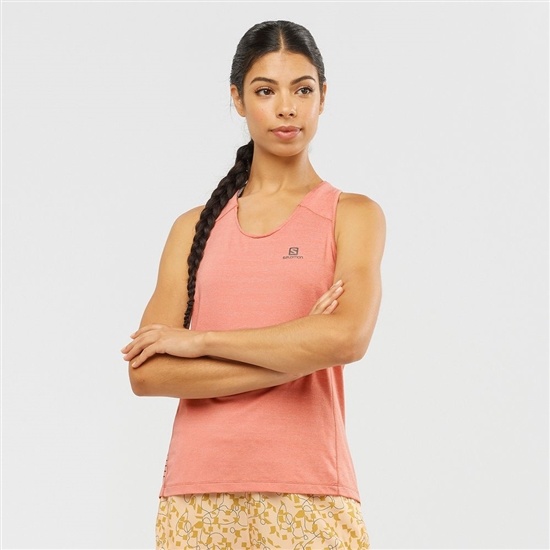 Women's Salomon XA W Tank Coral | RFWEGZ-546