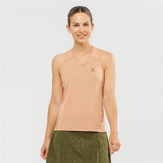 Women's Salomon XA W Tank Khaki | IBMFKN-409