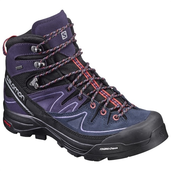 Women's Salomon X ALP MID LTR GTX W Hiking Boots Black / Purple | UEMJBI-367