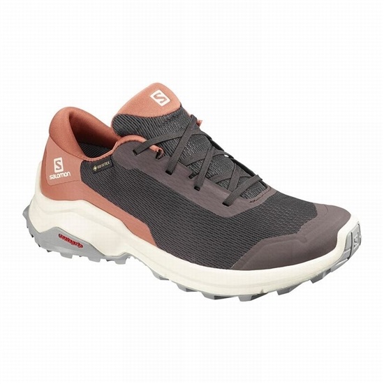 Women's Salomon X REVEAL GORE-TEX Hiking Shoes Chocolate | WXJASP-950