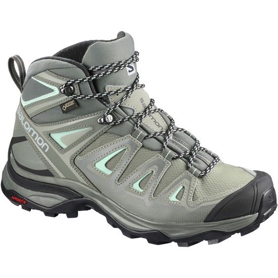 Women's Salomon X ULTRA 3 MID GTX W Hiking Shoes Grey | COBVPL-097
