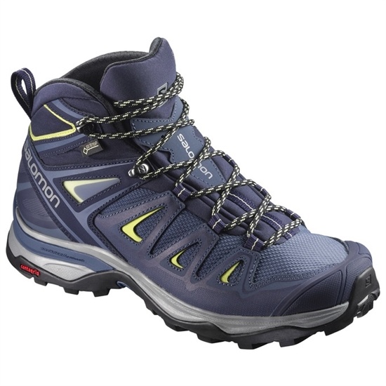 Women's Salomon X ULTRA 3 MID GTX W Hiking Shoes Deep Blue | CXVBAR-439